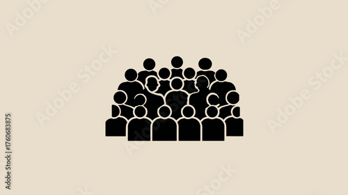 Group of people silhouette representing community and togetherness in solidarity.