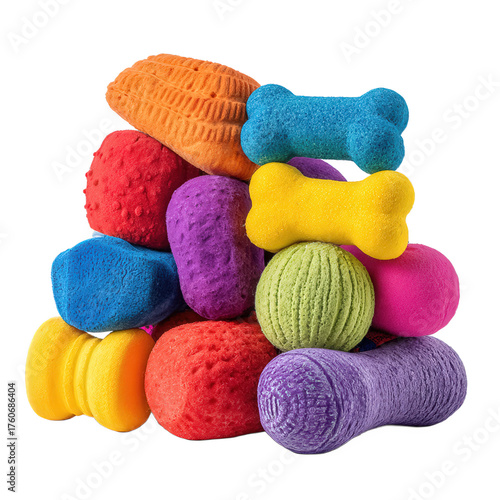 Dog toys png colorful toys png pet toys png toy assortment png dog play toys png puppy toys png pet accessories png toy collection png transparent background image