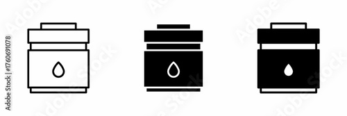 Vector illustration of a black oil barrel