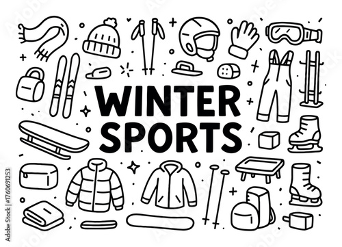 Winter Sports Doodle