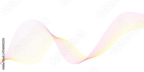 abstract blue wave background pink ribbon isolated on white