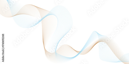 abstract blue wave background pink ribbon isolated on white