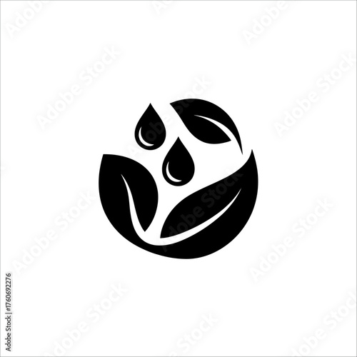 Abstract black and white logo icon vector face design