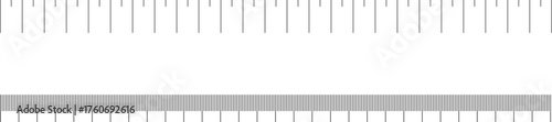 Ruler scale with markings and numbers in Inch centimeters and millimeters units, measuring metric scale. Graduated ruler vector illustration on a white background. Various measurement scales