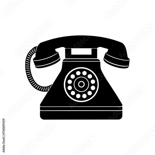 old phone isolated on white background