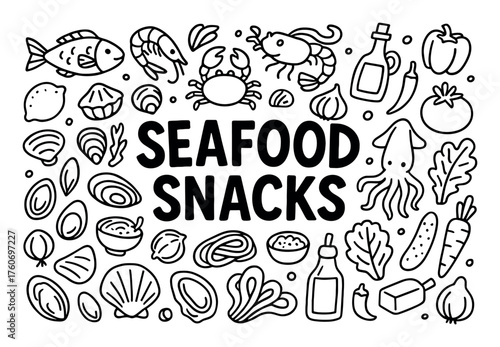Seafood Snack Icons