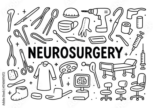 Neurosurgery Tools Doodle