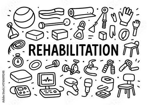Rehabilitation Tools Doodle