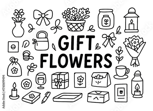 Gift-Themed Doodle Art