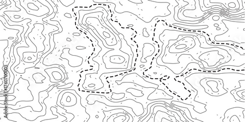 Topographic map background geographic line map with elevation assignments. White background with topographic wavy pattern design.paper texture Imitation of a geographical map shades.topographic, topo
