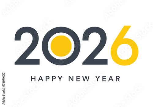 Creative design concept for New Year 2026