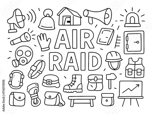 Air Raid Objects Illustrated
