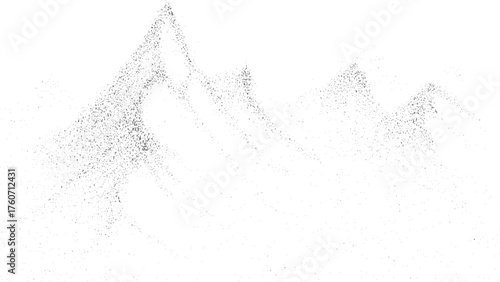 Grainy stipple pattern forming abstract cloud and digital static effect. Vector stippled mist texture with dispersed dots and pixel grain overlay. 