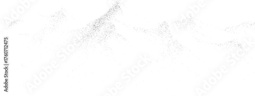Abstract fog and grain vector with dispersed stipple dots and organic flow. Monochrome stippling vector of cloud wave with grunge dither texture. 