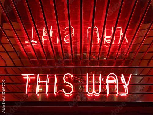 This Way neon sign