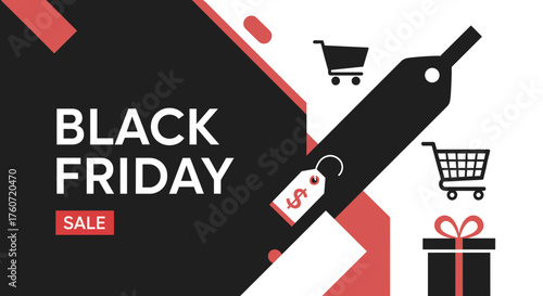 Black Friday Sale graphic banner for retail marketing and seasonal discounts
