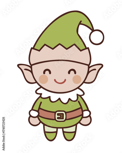 Christmas Elf Cartoon Character, Transparent PNG Vector