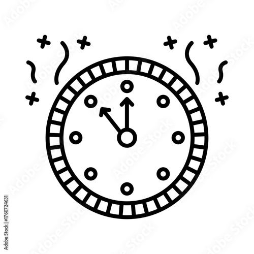 Clock at Midnight Icon

