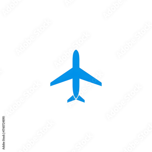 Simple Blue Airplane