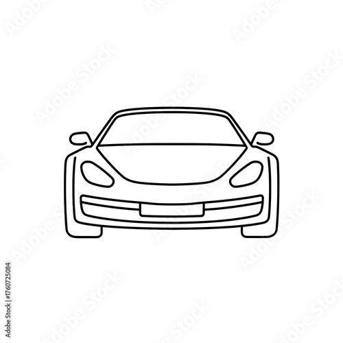 Sports Car Outline Icon