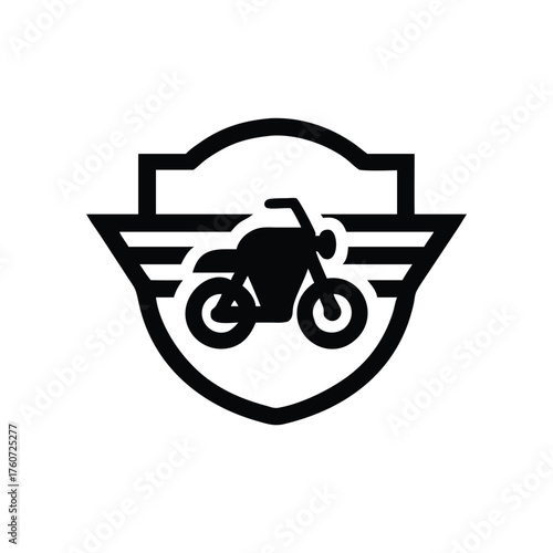 Retro styled vintage motorcycle emblem with authentic biker charm Vector illustration