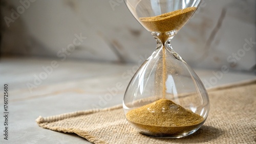 hourglass on sand