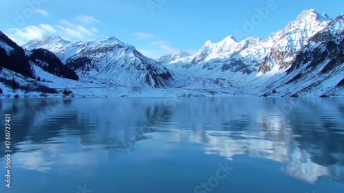 Wallpaper Mural Stunning glacial lake reflecting snow-capped mountains under a clear blue sky. Torontodigital.ca