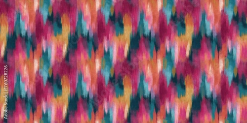 Vibrant Seamless Abstract Watercolor Streaks Pattern