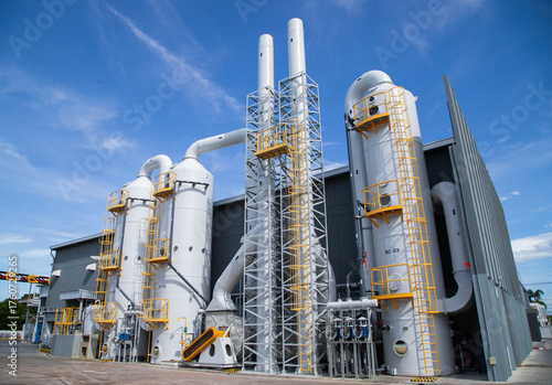 Industrial exhaust air treatment system or wet scrubber system,Air pollution control system,Air pollution treatment system.