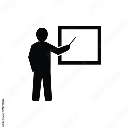 Teacher writing on blackboard in classroom teaching students Vector illustration
