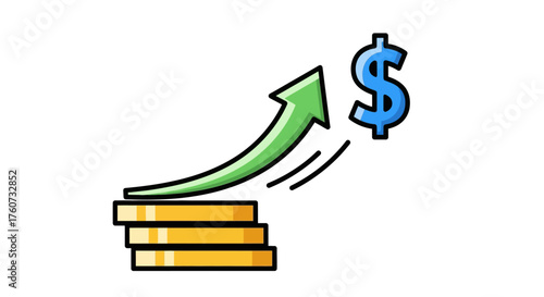 rising profits showing financial growth with an upward arrow representing success in business strategy and investment ideal for economic analysis reports