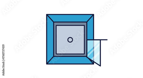 top view of a shower stall with glass door partially open bathroom renovation and modern design ideal for home improvement  architecture projects