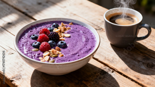 Wallpaper Mural Healthy Breakfast Bowl and Coffee Torontodigital.ca