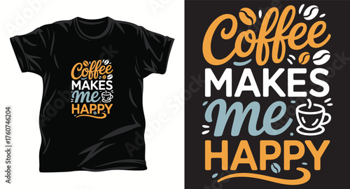 Coffee graphic vector t-shirt design print.