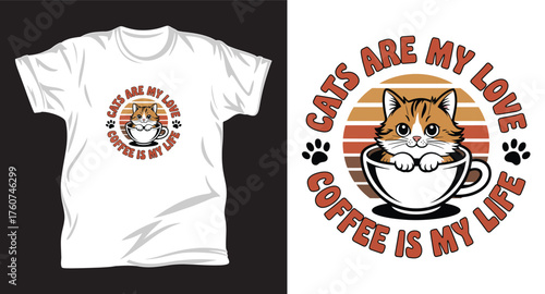 Coffee graphic vector t-shirt design print.