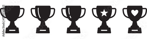 Trophy Icon – Victory and Award Cup Symbol, Winner and Achievement Symbol for Web and Mobile