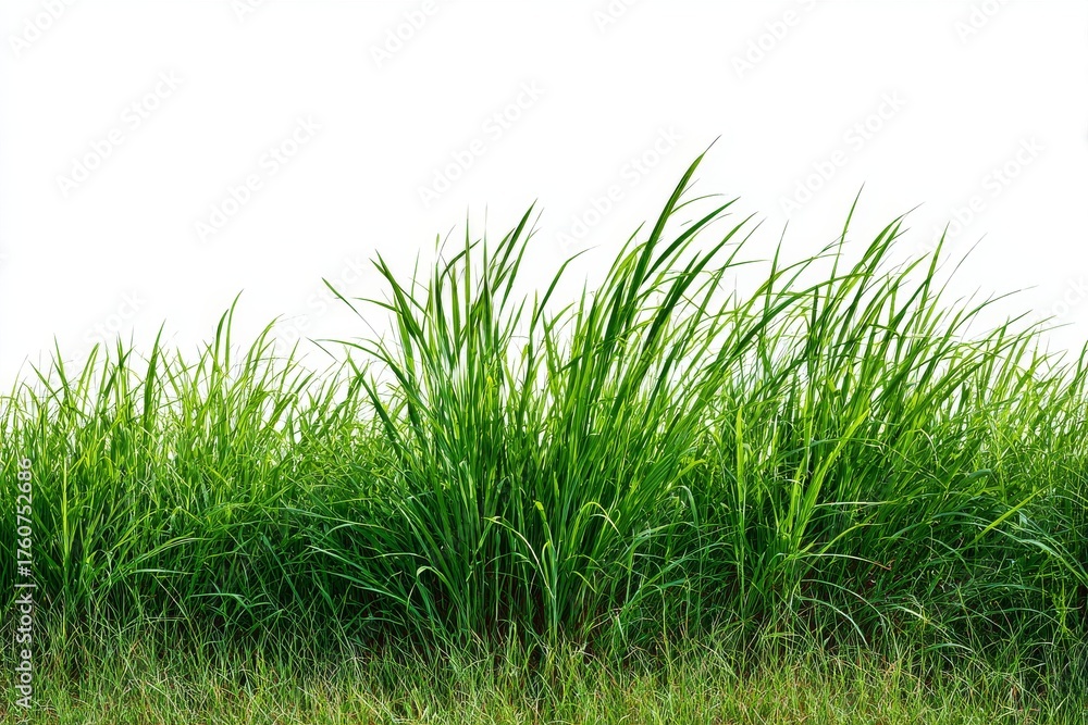 Obraz premium Lush Green Grass Swaying Gently in the Breeze on a Sunny Day