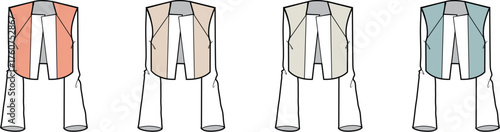Fashionable Open Front Blazer Variations A Stylish Array of Formal Wear