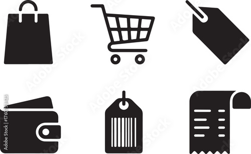 Modern retail icons for online shopping apps design