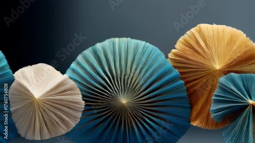 Colorful Abstract Sculpture Made of Paper and Textured Materials