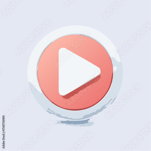 Free Download Modern play button icon with simple graphic design on isolated white background - GFXLoad