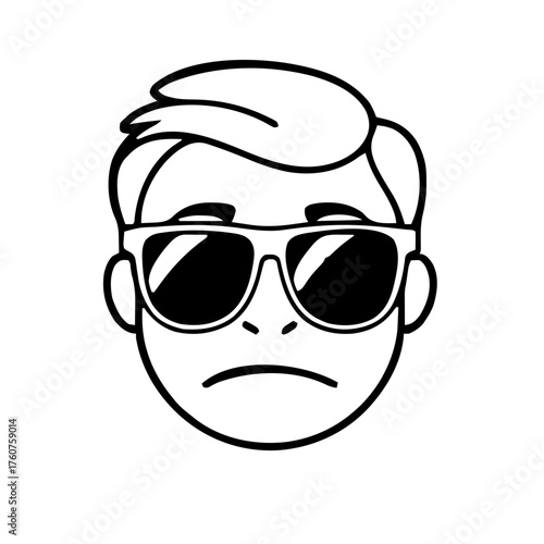 Emoji – person with sunglasses, facepalm