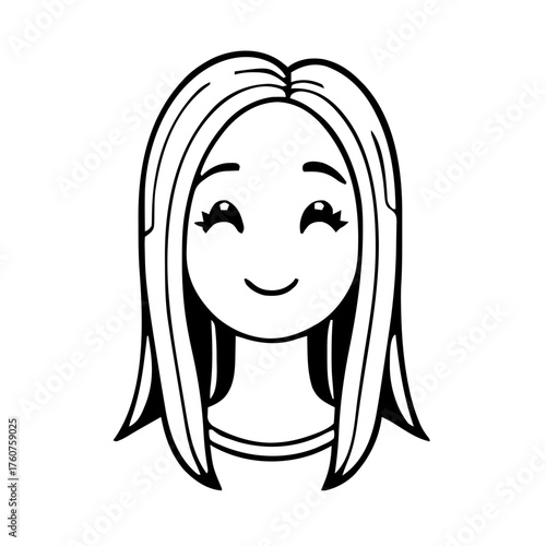 Emoji – person with straight hair, call me hand