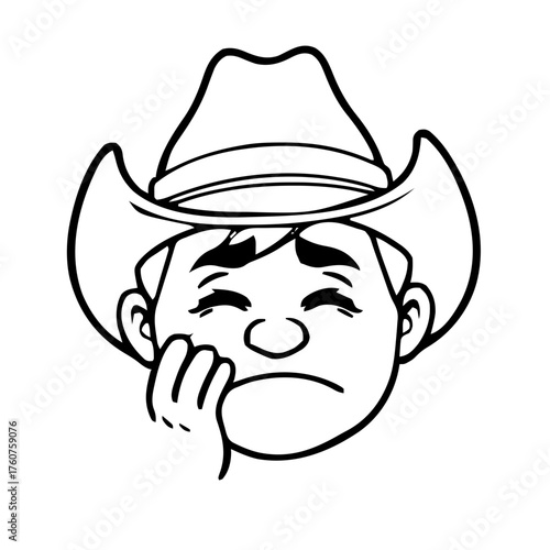 Emoji – person wearing cowboy hat, facepalm