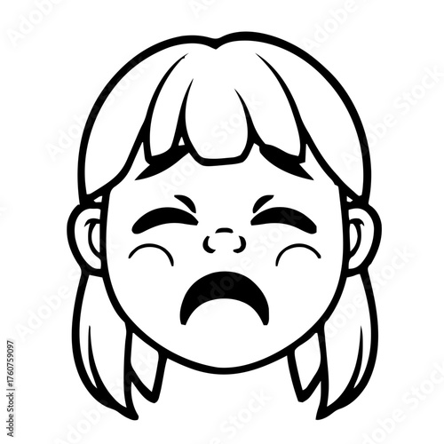 Emoji – person with fringe bangs, yawning