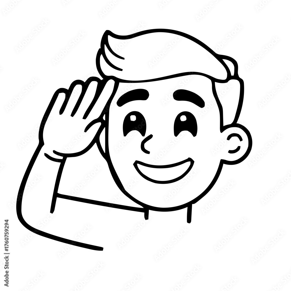 Obraz premium Emoji – non-binary person, saluting