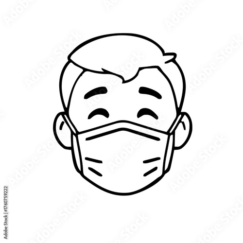 Emoji – person with face mask, shushing