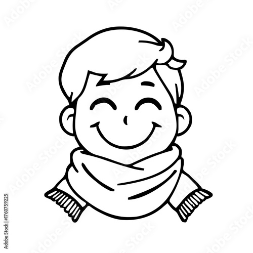 Emoji – person wearing scarf, laughing