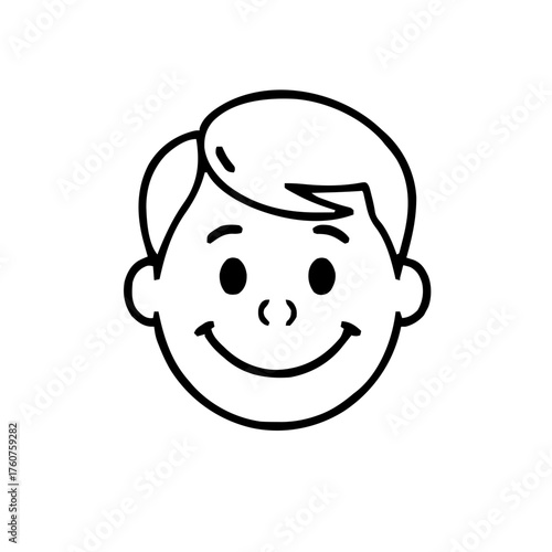 Emoji – person with short hair, big grin