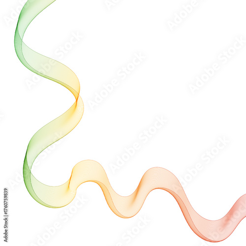 Colorful wave in the shape of a smooth line. Eps 10